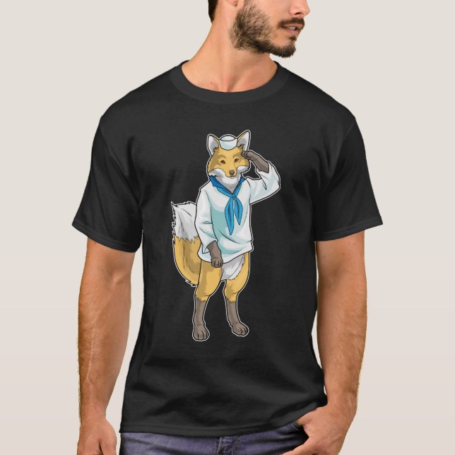 Fox Sailor Sailor's hat T Shirt (Framsida)