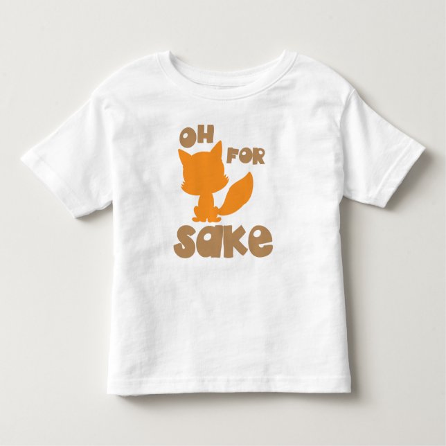 Fox Sake, Fox Silhouette, Woodland Animal T Shirt (Framsida)