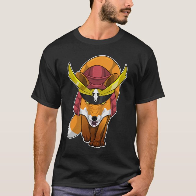 Fox Samurai Martial Arts T Shirt (Framsida)
