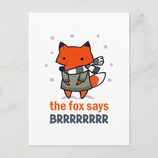 FOX SAYS BRRRRR VYKORT (Framsida)