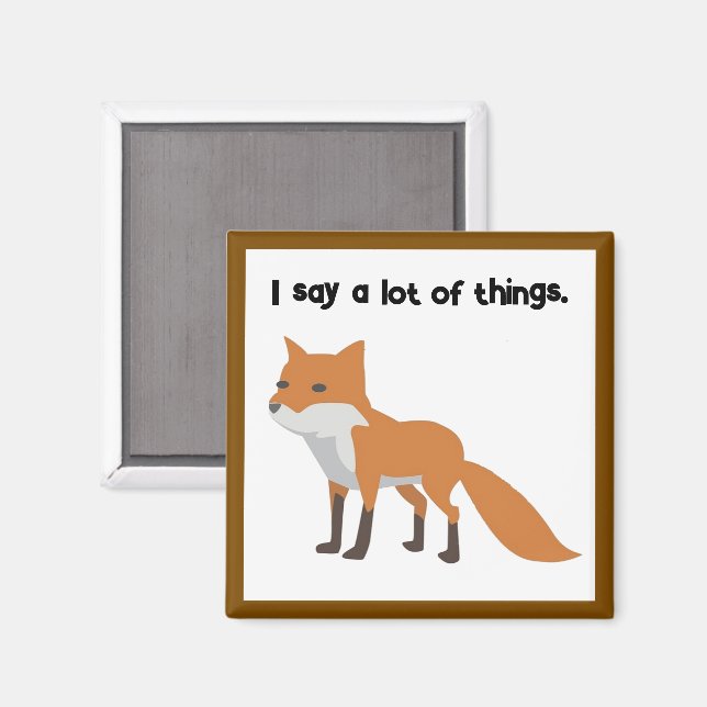 Fox Says... Tecknad för ett fantastiskt Internet M Magnet (Front/Back)