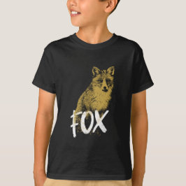 Fox schampan totem animal, två sidor tryckta t shirt