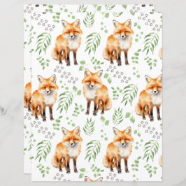Fox Scrapbook Paper