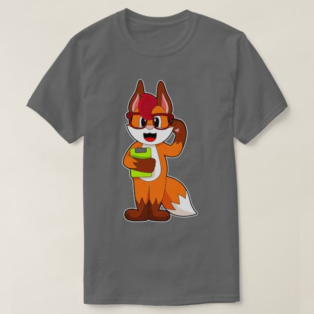 Fox Secretary Anteckningsblock T Shirt (Design framsida)