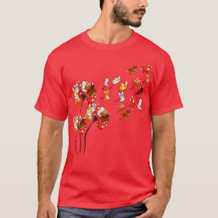 Fox Shirt Dandelion Foxes Älskare T Shirt