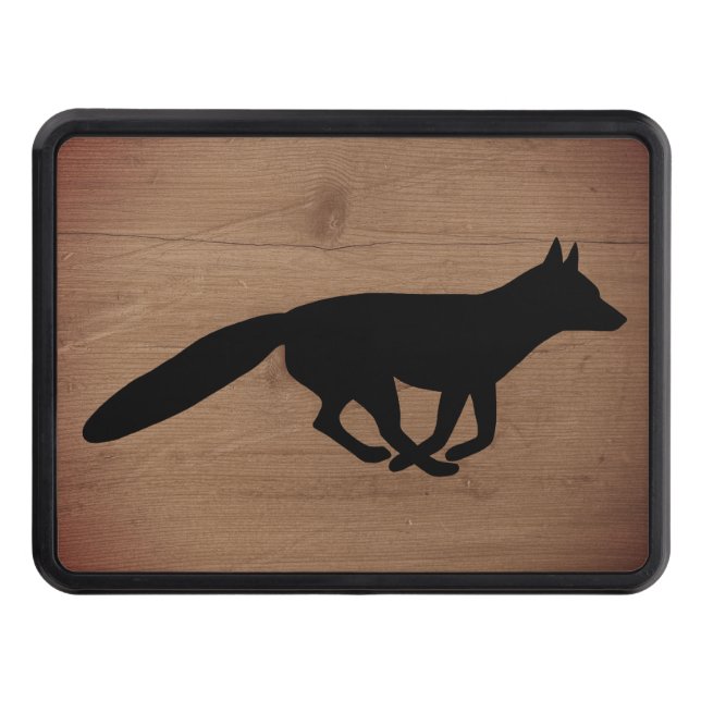 Fox Silhouette Rustic Stil Dragkroksskydd (Framsidan)