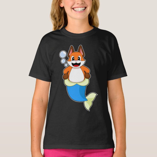 Fox-Sjöjungfru T Shirt (Framsida)