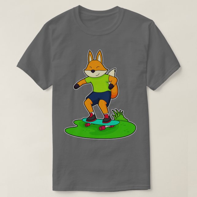 Fox Skater Skateboard 1 T Shirt (Design framsida)
