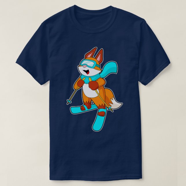 Fox Skier Ski T Shirt (Design framsida)