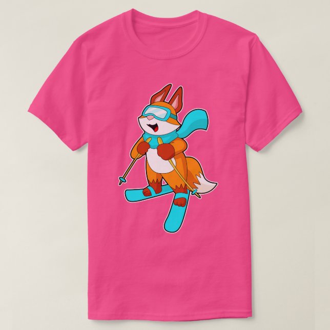 Fox Skier Ski T Shirt (Design framsida)