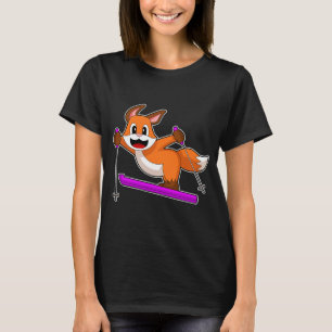 Fox Skier Ski Winter sport T Shirt