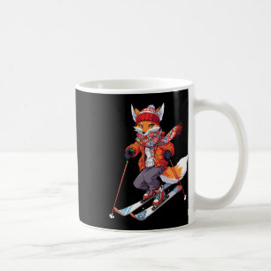 Fox Skiing Ski Winter Snö 1 Kaffemugg