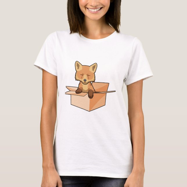Fox som Baby i rutan T Shirt (Framsida)