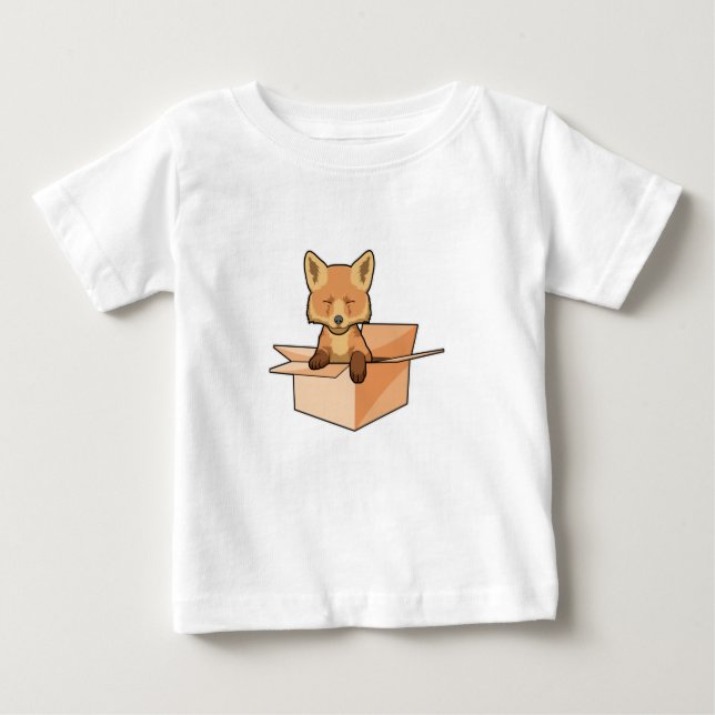 Fox som Baby i rutan T Shirt (Framsida)