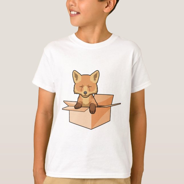 Fox som Baby i rutan T Shirt (Framsida)