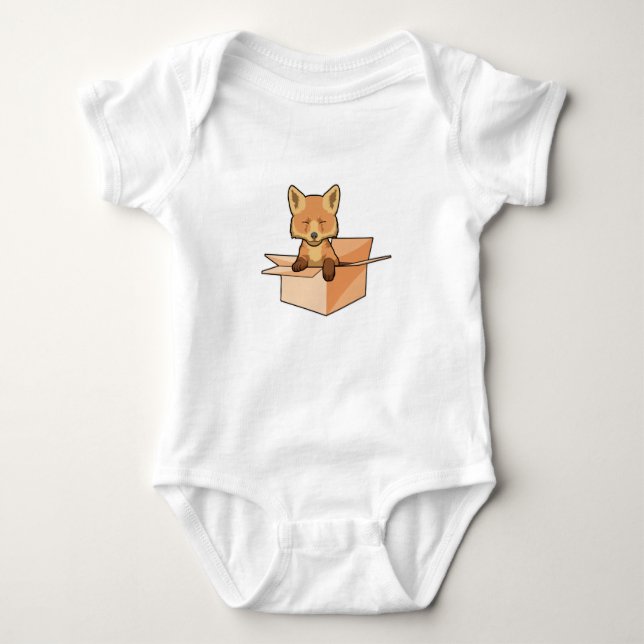 Fox som Baby i rutan T Shirt (Framsida)
