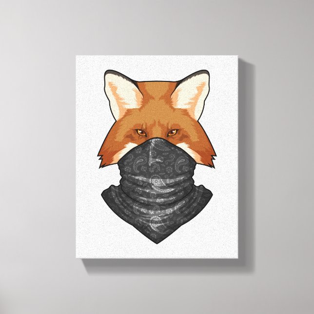 Fox som Bandit med KerChief Canvastryck (Framsida)