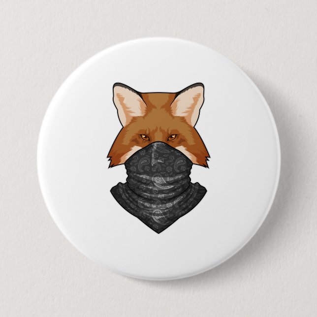 Fox som Bandit med KerChief Knapp (Framsida)