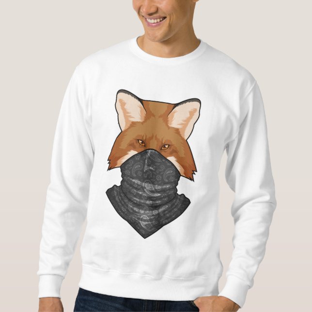 Fox som Bandit med KerChief Lång Ärmad Tröja (Framsida)