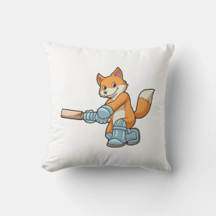 Fox som Batsman med Cricket fladdermus Kudde
