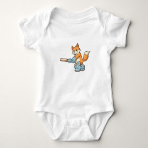 Fox som Batsman med Cricket fladdermus T Shirt