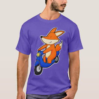 Fox som Biker med Scooter T Shirt
