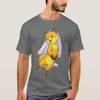 Fox som Bride med Veil 1 T Shirt
