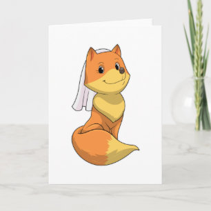 Fox som Bride med Veil Kort