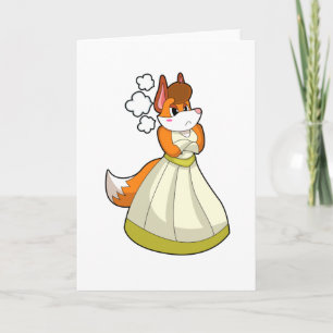 Fox som brud med Bröllop dress.PNG Kort