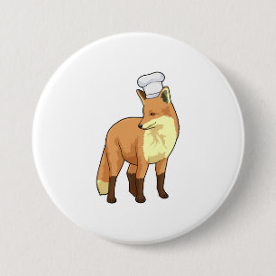 Fox som Cook med Chef hat Knapp