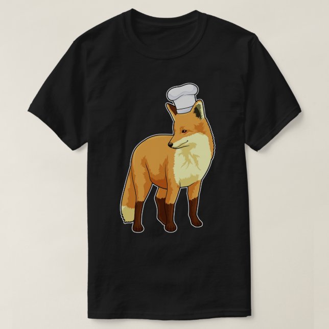 Fox som Cook med Chef Hat T Shirt (Design framsida)