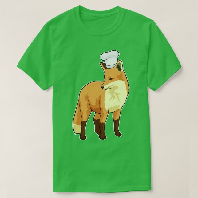 Fox som Cook med Chef hat T Shirt (Design framsida)