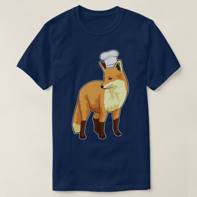 Fox som Cook med Chef hat T Shirt (Design framsida)