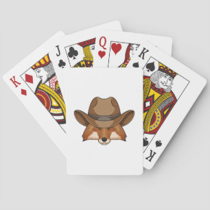 Fox som Cowboy med Hat Casinokort