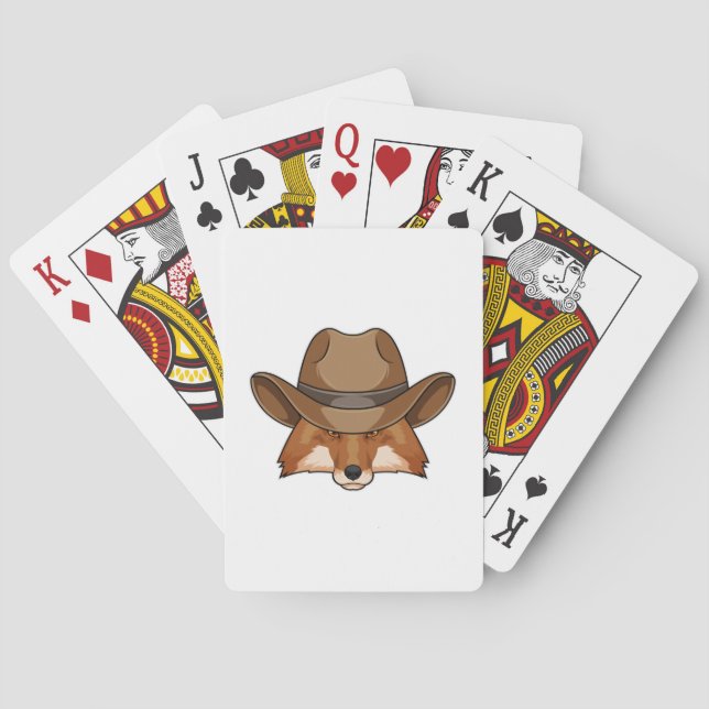 Fox som Cowboy med Hat Casinokort (Baksidan)