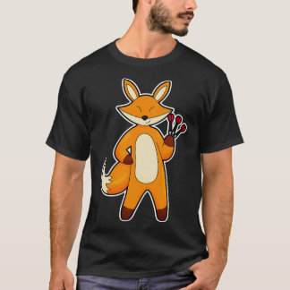 Fox som Dart-spelare med Darts T Shirt