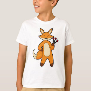 Fox som Dart-spelare med Darts T Shirt