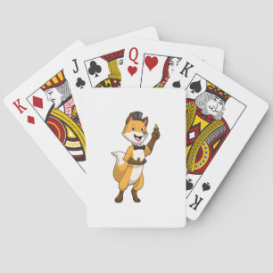 Fox som Groom med Bröllop ring Casinokort