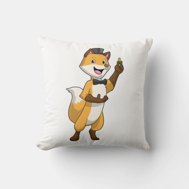 Fox som Groom med Bröllop ring Kudde (Framsida)