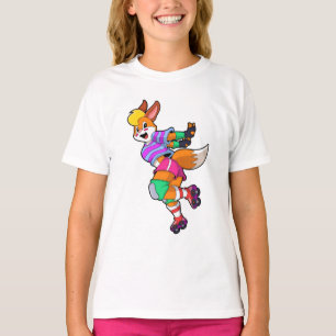 Fox som infogad Skater med infogade skal T Shirt