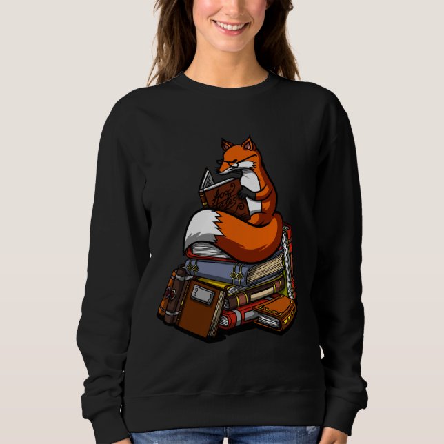 Fox som läser A Bok T Shirt (Framsida)
