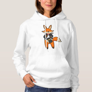 Fox som magiker med magiskt trollspö och hög t shirt