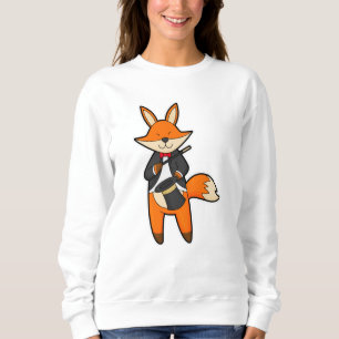 Fox som magiker med magiskt trollspö och hög t shirt