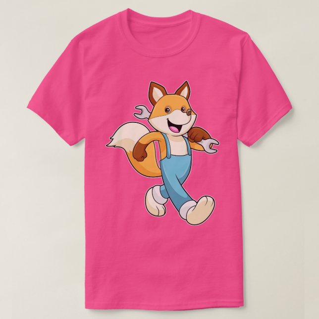 Fox som mekanisk med Wrench T Shirt (Design framsida)