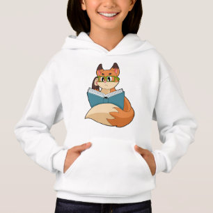 Fox som nerd med Bok och glas T Shirt