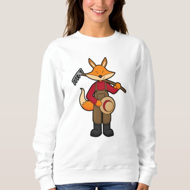 Fox som odlare med kummel och hatt t shirt (Framsida)