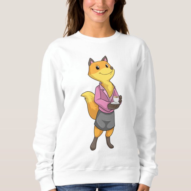 Fox som sekreterare för Kaffe Kopp T Shirt (Framsida)