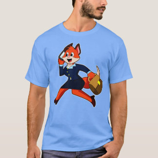 Fox som sekreterare med press t shirt