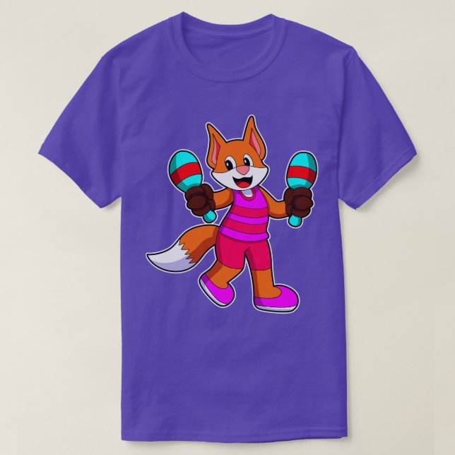 Fox som Singer med mikrofon 1 T Shirt (Design framsida)
