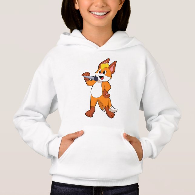 Fox som Singer med mikrofon T Shirt (Framsida)